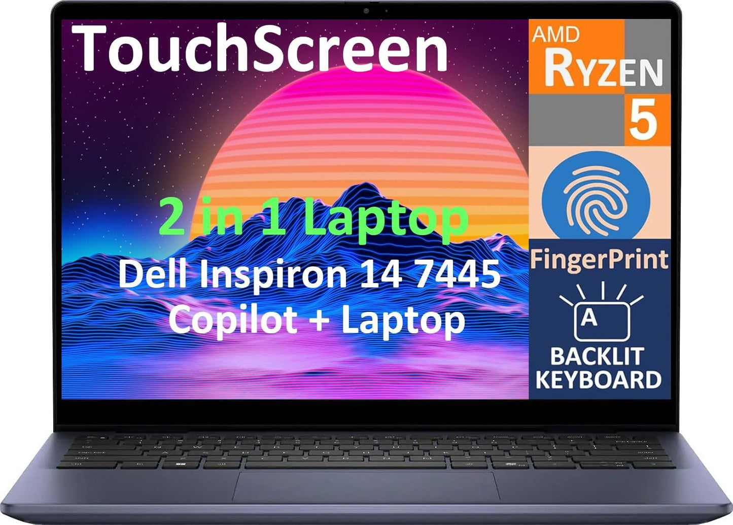 Dell Inspiron 14 i7445-5333BLU-PUS 2-in-1 Laptop